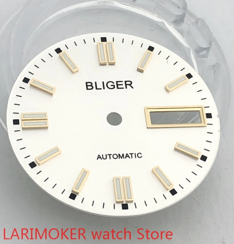 BLIGER Sterile 29mm dial date kit is suitable for NH36 night plate parts male watch movement dial 7 colors optional