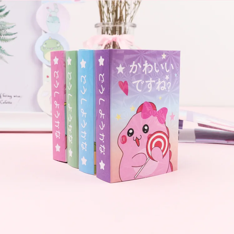 New Pattern Happy Dinosaur Monster 6 Folding Memo Pad N Times Sticky Notes Memo Notepad Bookmark Gift Stationery