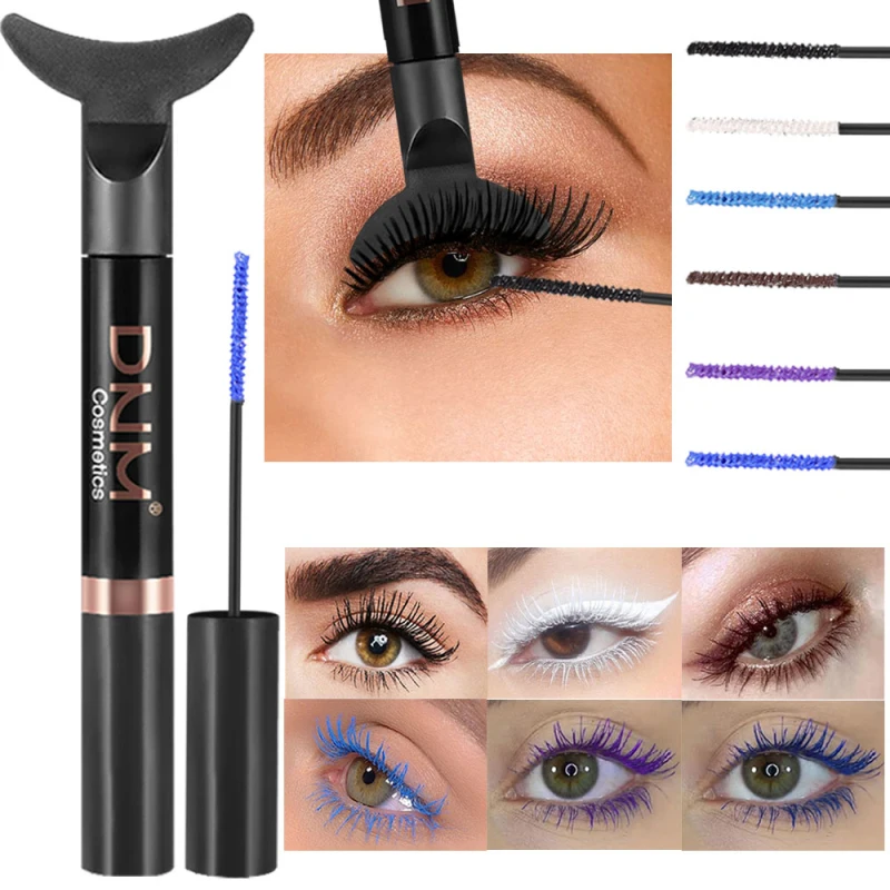 1/2/3/4/6Pcs 6-Color Fijne Borstel Mascara Kleur Fijne Borstel Creatieve Zeemeermin 3d Mascara Blijvende En Niet Gemakkelijk Te Vegen Cosmetica