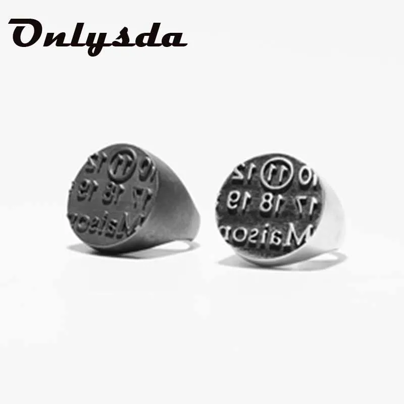 Punk Rock Retro Design Number Rings For Man Women  Jewelry Stainless Steel Best Friend Party Gifts Bague Femme OSR554