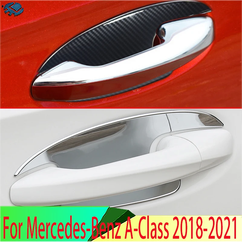 For Mercedes-Benz A-Class A180 A200 A250(V177/W177) 2018-2021 2019 Car Accessories ABS Door Handle Bowl Cover Cup Cavity Trim