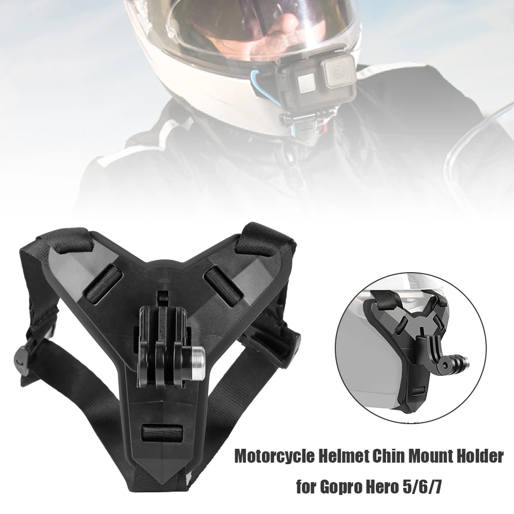 Motorcycle Helmet Chin Strap Mount Holder for Action Camera Accessories