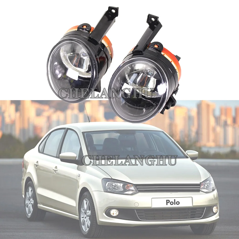 For VW Polo Vento Sedan Saloon 2011 2012 2013 2014 2015 2016 Car-Styling Front Fog Light Lamp With Bulbs