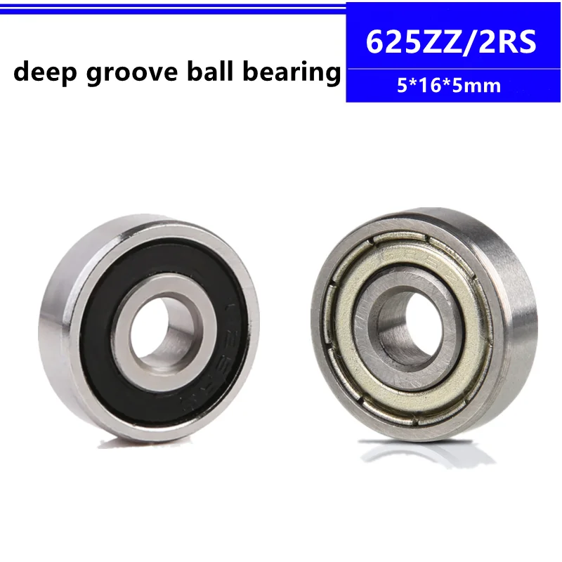 50/100pcs 625ZZ 625-2RS 625-2Z 625RS 625 2RS miniature ball bearing 5*16*5 mm deep groove ball bearing 5x16x5 mm R-1650HH