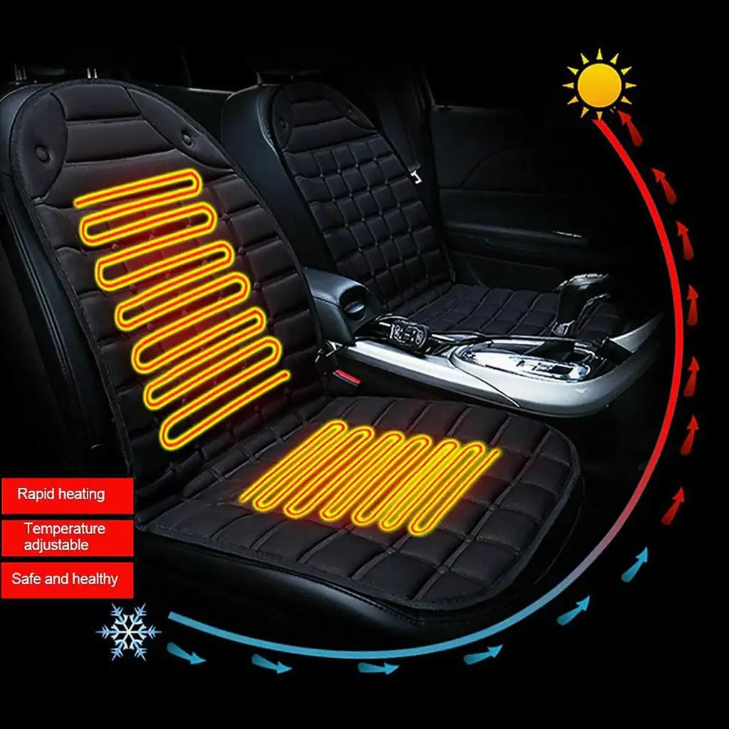 

Car Heated Seat Cushion Universal Soft Comfortable Auto Seat Warmer Covers Pad Winter 12V Heating Car Seat Cover