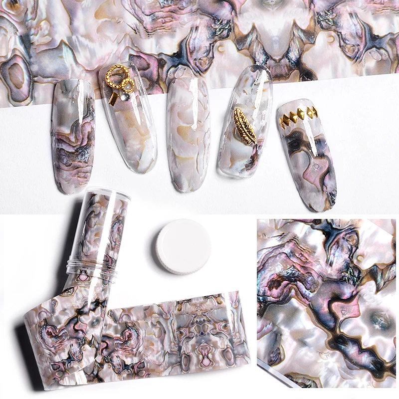 Farbverlauf Sternenhimmel Muster Nagel-Transferfolie Aufkleber 4cmx100cm Wraps Abziehbilder für Nagelkunst – Detail 7