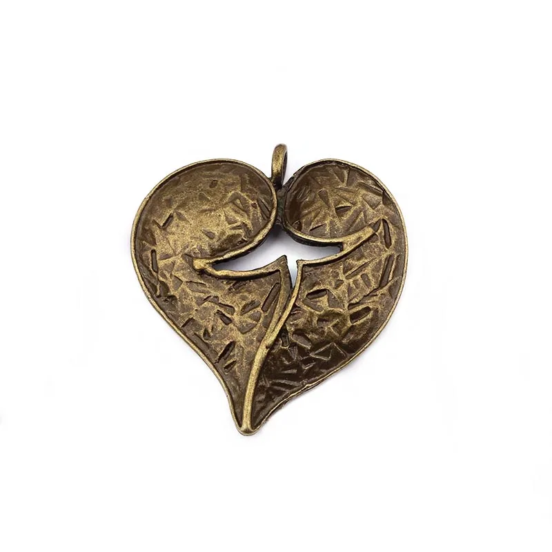 2pcs Antique Bronze Heart Flower/Hands/Butterfly/Leaf/ Round Cross/Elephant Craft Pendant For Pendant Necklace Jewelry Making