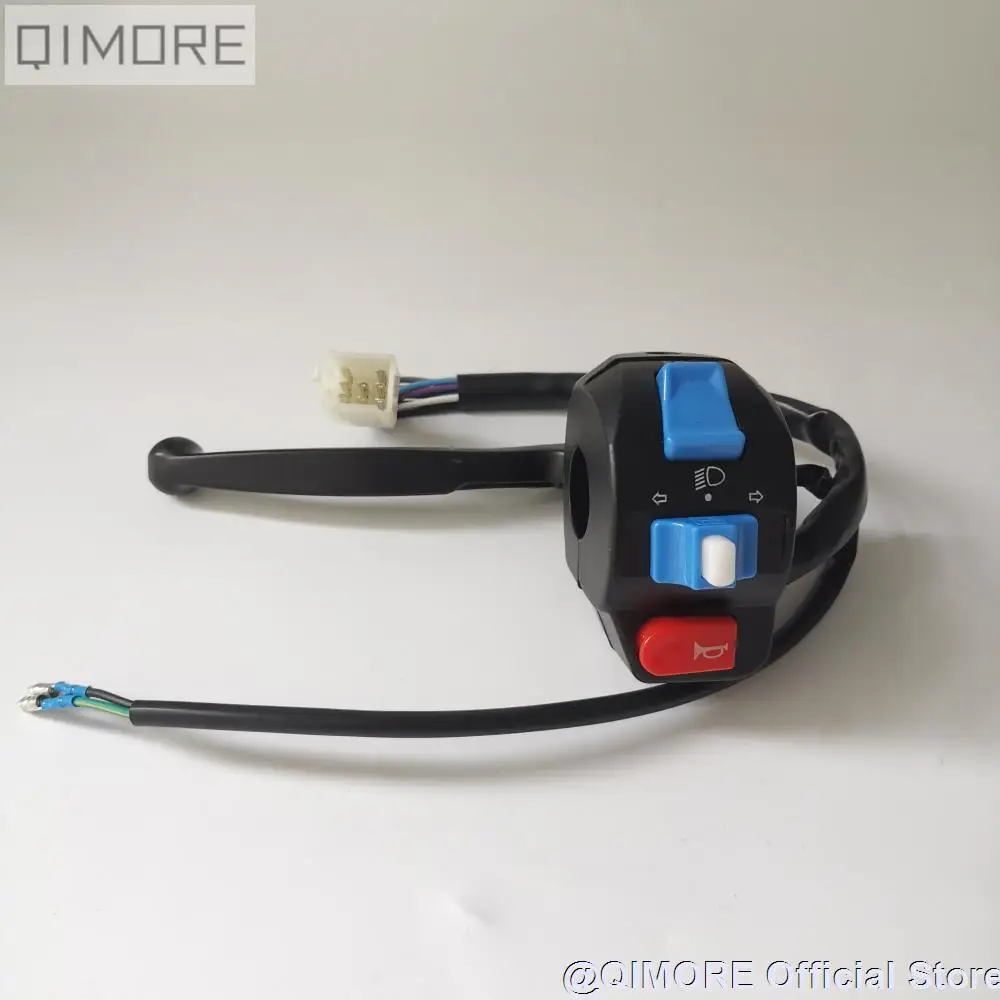 8-wire Left Handlebar Control Switch with Brake Lever for Scooter Moped GY6 B08 with Rear Drum Brake