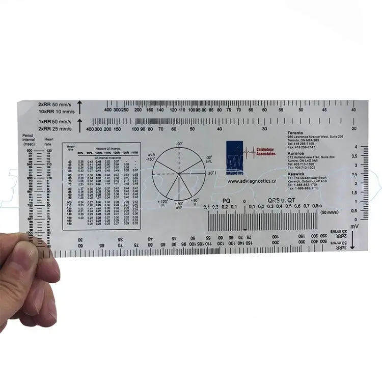 1pcs  ECG ruler ECG goniometer medical ruler ECG Medical Caliper electrocardiogram divider Medical ECG Divider cheapest price!