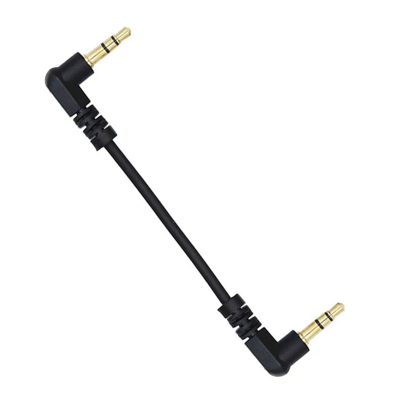 10cm 3.5mm AUX krótki kabel męski na stereo kabel Audio 90 stopni prostopadły 3 biegun pozłacane dla samochodów MP3/MP4 kabel Audio