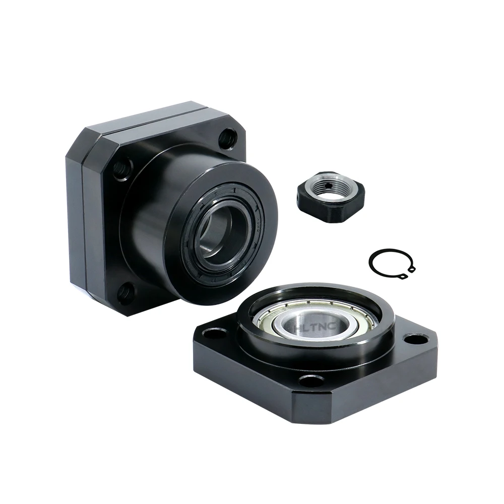 Bloque de soporte de montaje de rodamiento de husillo de bolas HLTNC BK10 BF10 BKBF12 EKEF12 FKFF10 FK12 FF12 para tornillo de grabador CNC de 12mm 16mm 20mm