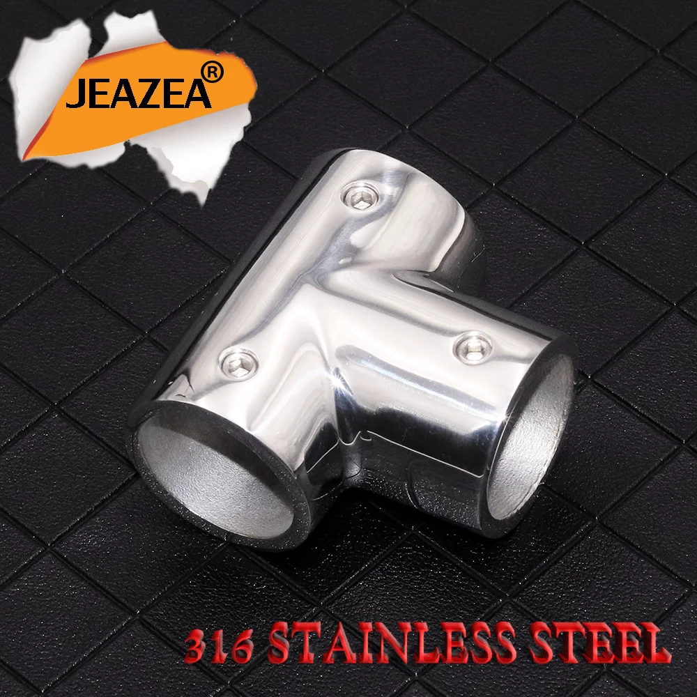 

JEAZEA Tee 3 Way 1”Inch Hose Connector Pipe Joint Hose 316 Stainless Steel Boat Marine Water Irrigation Tools