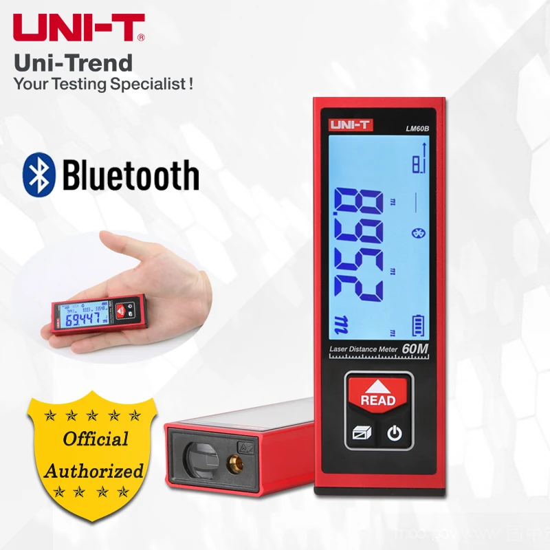 UNI-T LM60B LM50B LM40B mini Bluetooth rangefinder; high-precision laser electronic ruler for building room measuring instrument