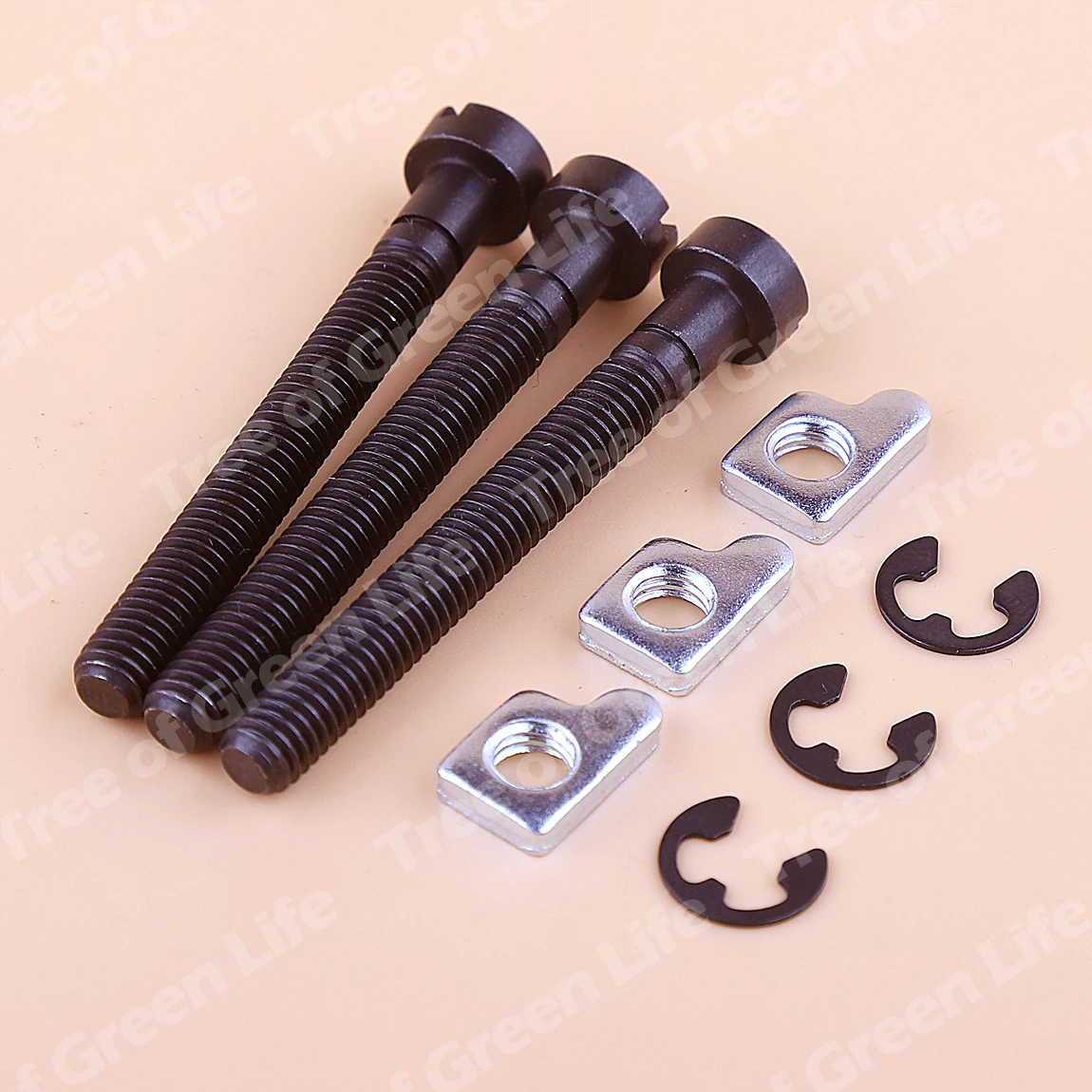 Tensor de parafuso ajustador de corrente 3 argolas, para husqvarna 33 38 40 45 49 motosserra 505230902