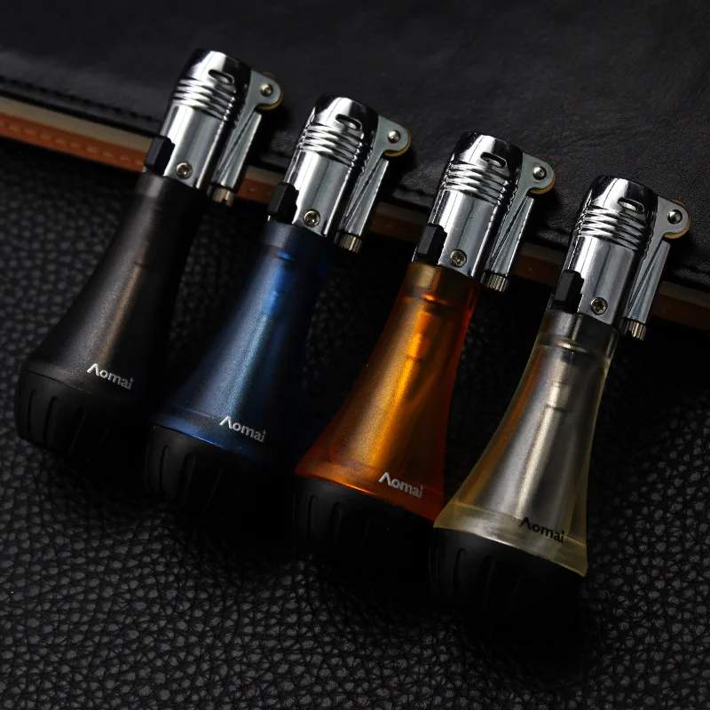 Floating Flame Lighter Creative Ghost Fire Unusual Lighters Refillable Butane Nylon Visible Gas Window Gift for Friends