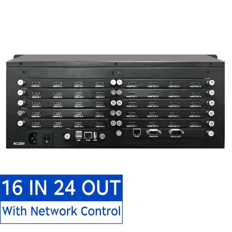 Processador Multi Screen Splicing, Matrix Switcher, HDMI Video Image Control Server, Switching sem emenda, 4 em 4 OUT, 4x4, 4x8, 8x8