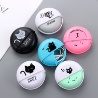 Round Earphone Case Multi-function ABS Wire Cable Organizer Rotary Storage Protective Data Line Box Headphone Storage Accessory