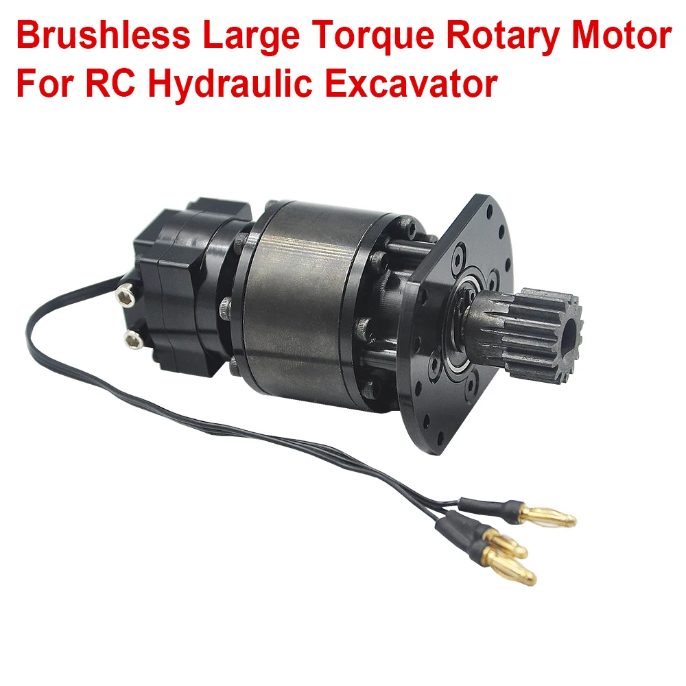 Simulation Brushless Rotary Motor Large Torque For  1/12 RC Hydraulic Excavator Loader Tamiya Engineering Vehicle DIY Robot part