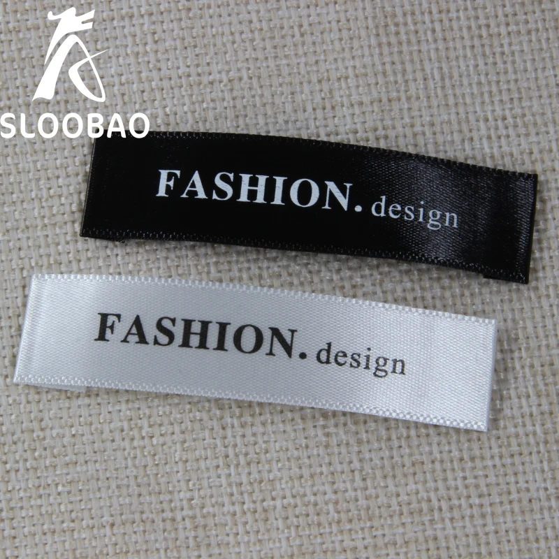 Customized satin label main label White Washable Name Labels Garment Fabric Tags Marker Set for Clothes Sewing Accessories