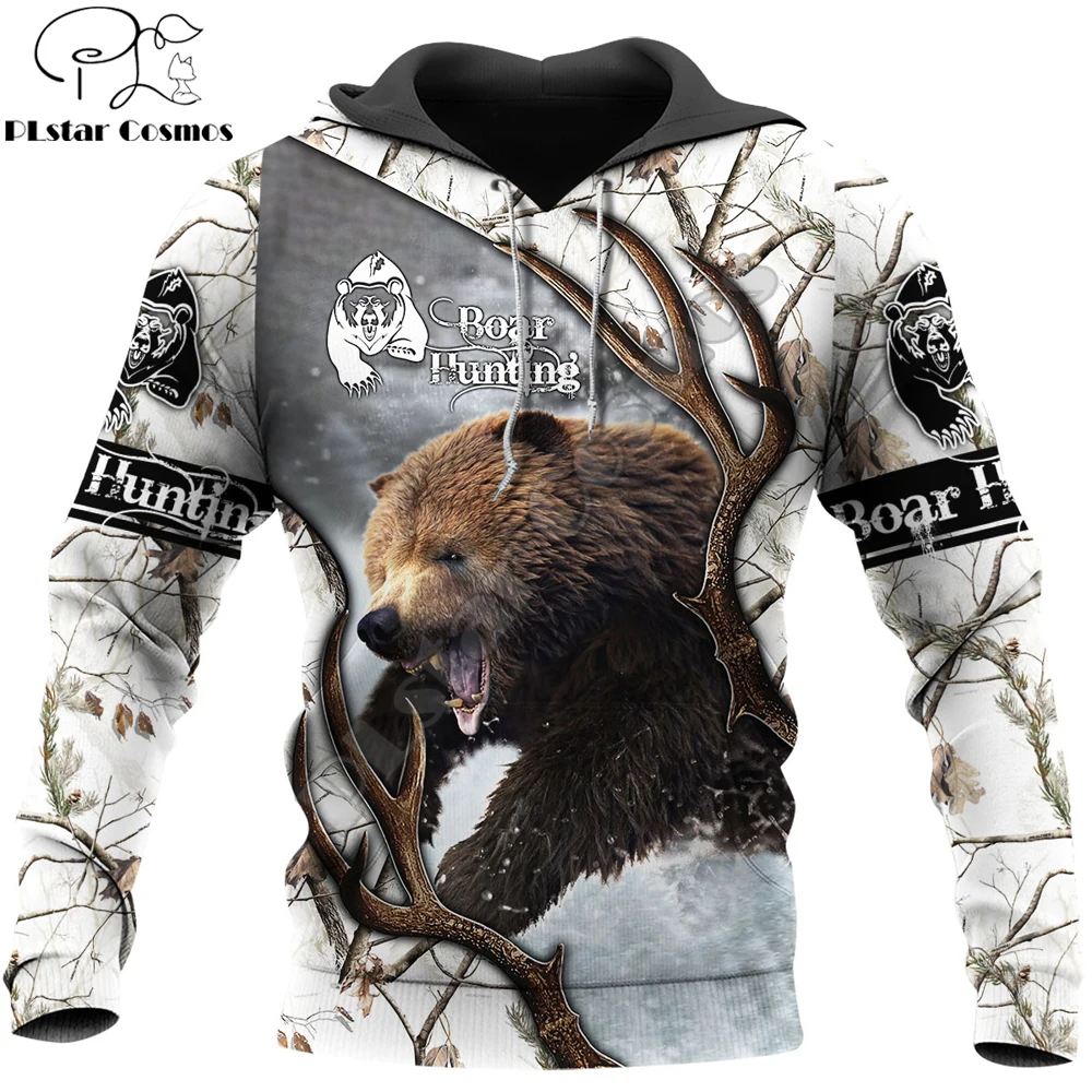 

Love Bear Hunting Pattern 3D All Over Printed Mens Autumn Hoodie Sweatshirt Unisex Streetwear Casual Zip Jacket Pullover KJ618