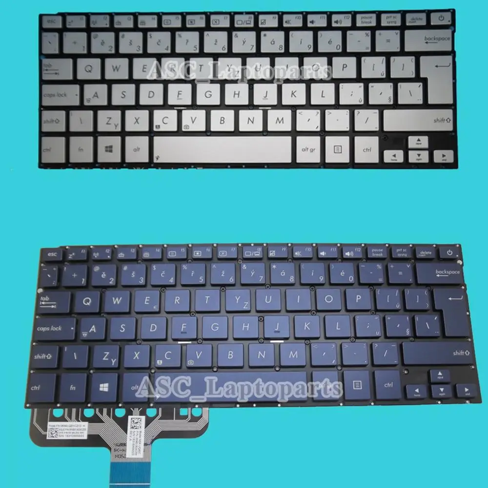 New Czech Slovak česká klávesnice Slovenská Keyboard for ASUS UX301 UX301L UX301LA Laptop , Without Frame, For BACKLIT