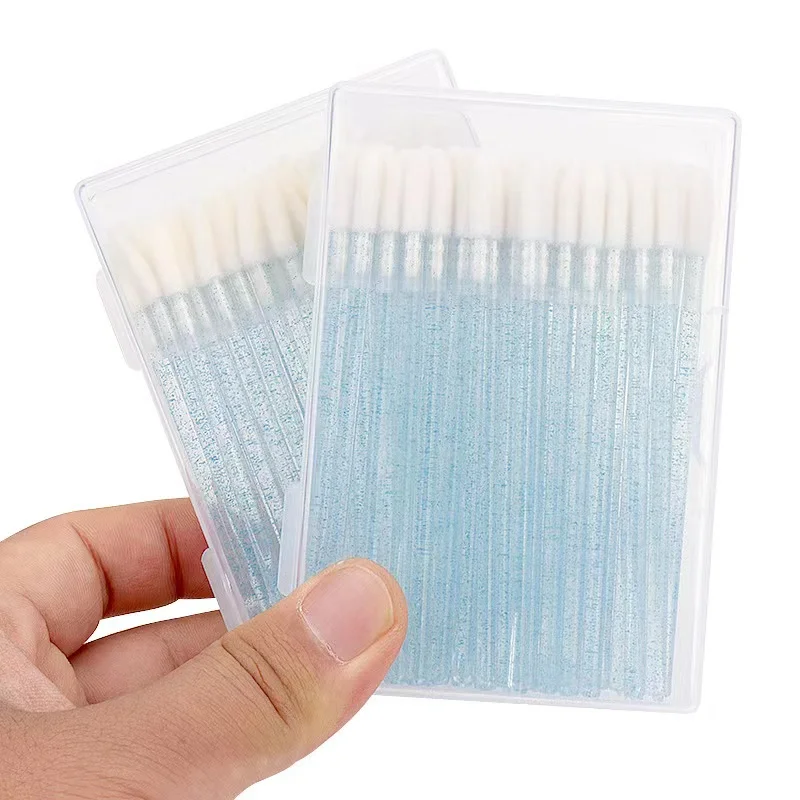 50Pcs Crystal Mascara Wands Applicator Diamond Disposable Lip brushes Cosmetic Eyelash Cleaning Brush women Make Up brushes Tool