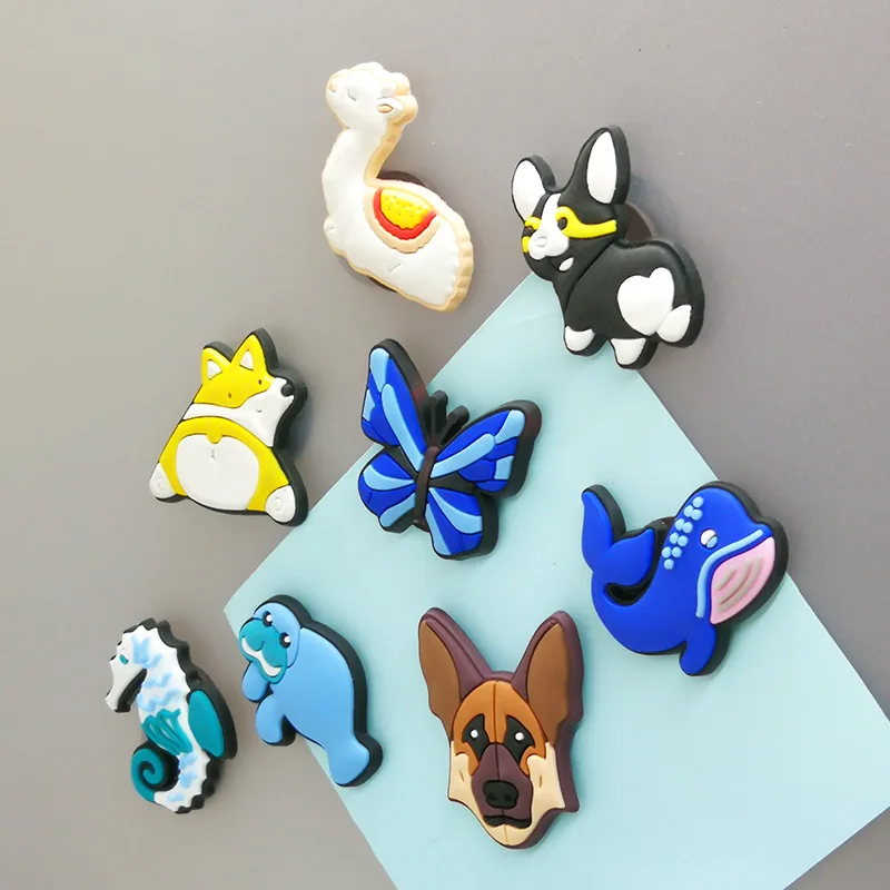 1PCS PVC new Magnet cute Frog dog whale Panda cartoon refrigerator magnets Reminder for Kitchen Magnetic stickers Message Board