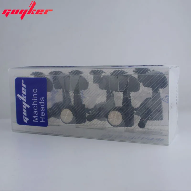 1 Set GUYKER 3R3L Upgraded Version Black Rear Locking Tuners Guitar Tuning Pegs Machine Head 1:21 For LP SG Guitar