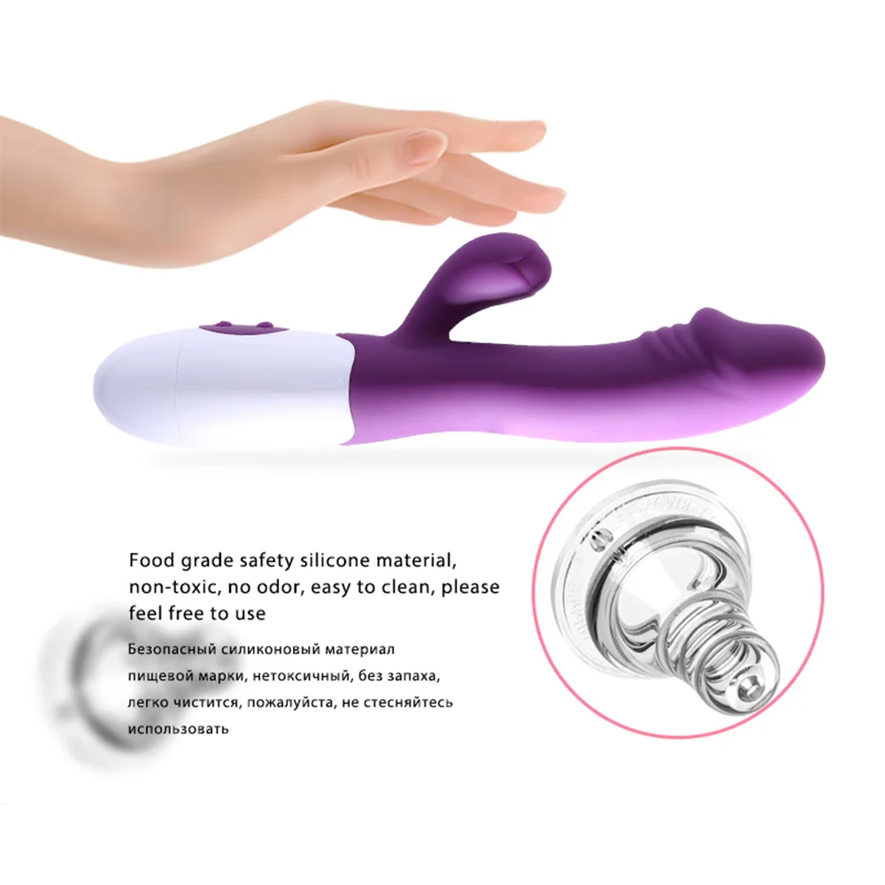 G Spot vibratori Dual Vibration Safe Silicone dildo Vagina clitoride stimolazione Sex Toys Shop per le donne coppie adulte femminili