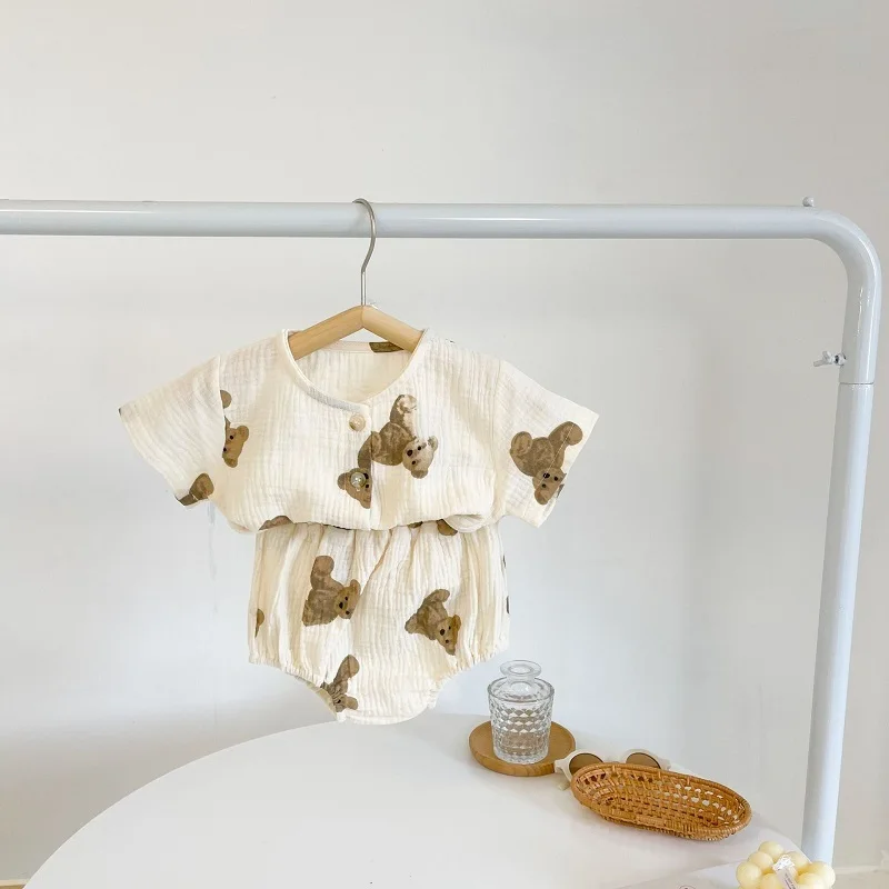 Ensemble de Vêtements pour Bébé Garçon et Fille, Solide, à Manches sulf, artificiel astique, FJ2 Pièces, Tenue de Printemps pour Nouveau-Né