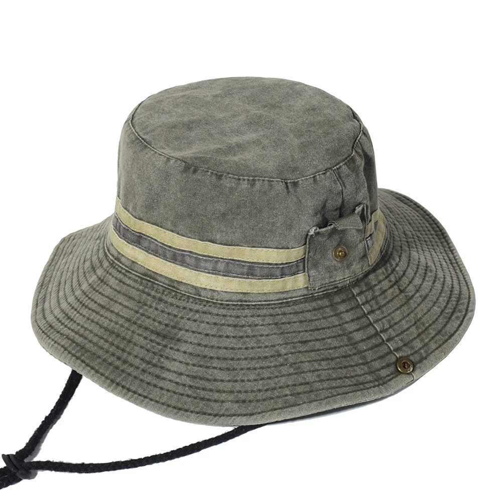 Fishing Hat Men Women Boonie Hat Wide Brim Bucket Hat Outdoor Safari Summer Cap Cotton Bucket Hat Hiking Sun Hats