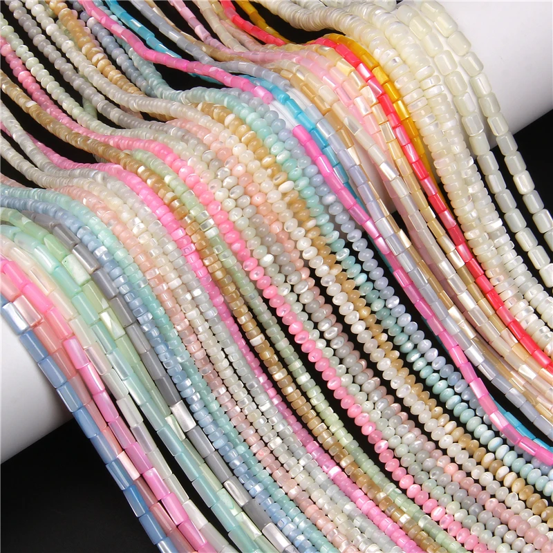 Multi Shape Size Natural Shell Beads Glitter Dyed Heishi Pearl Bead Mother of Pearl Beaded For Jewelry Making Necklace Bracelets