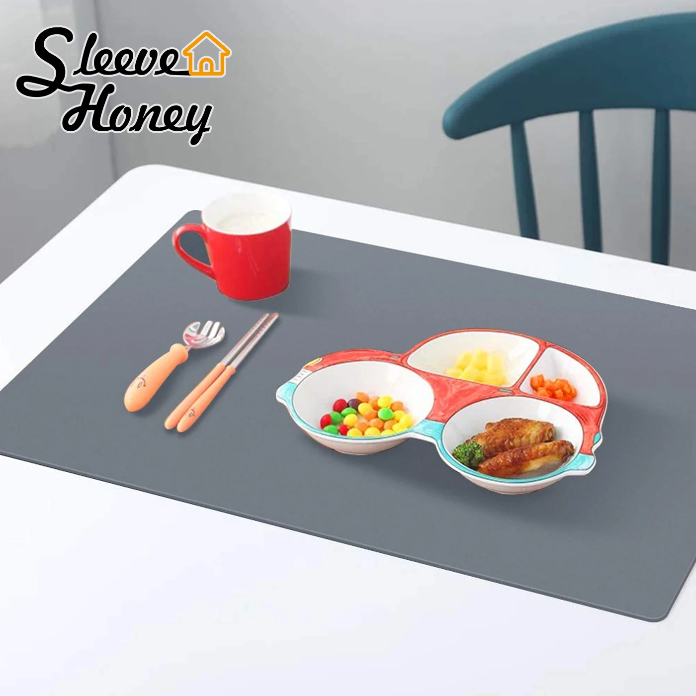 

1\2\3\4pcs Silicone Mat Nonstick Pastry Vinyl Placemat Heat Insulation Anti-Slip Washable Countertop Protector 40X60cm Table Pad