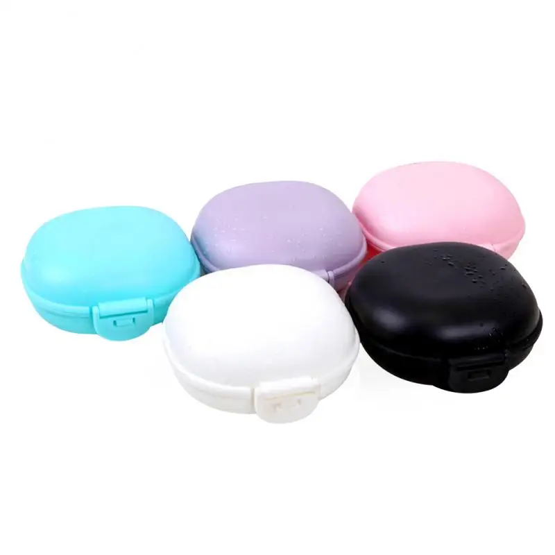 1PC Portable Travel Soap Case Plastic Soild Color Waterproofsoap Box With Cover Soap Box Bathroom Gadgets Soap Saver Soap Dish