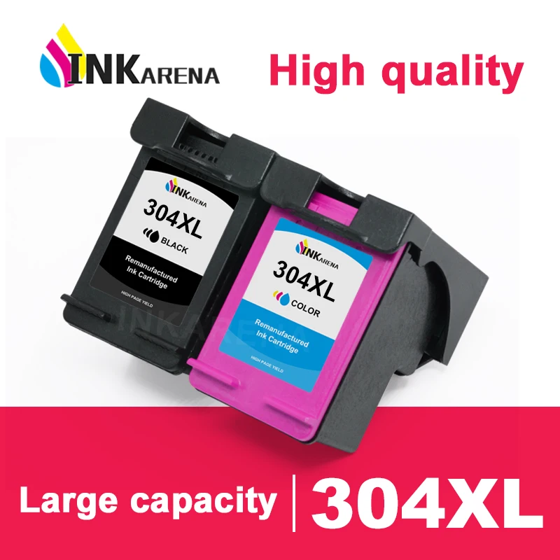 INKARENA Remanufactured for HP 304 304XL ink cartridges for HP Envy 5010 5020 5030 5032 Deskjet 2620 2622 2630 2632 3720 3730