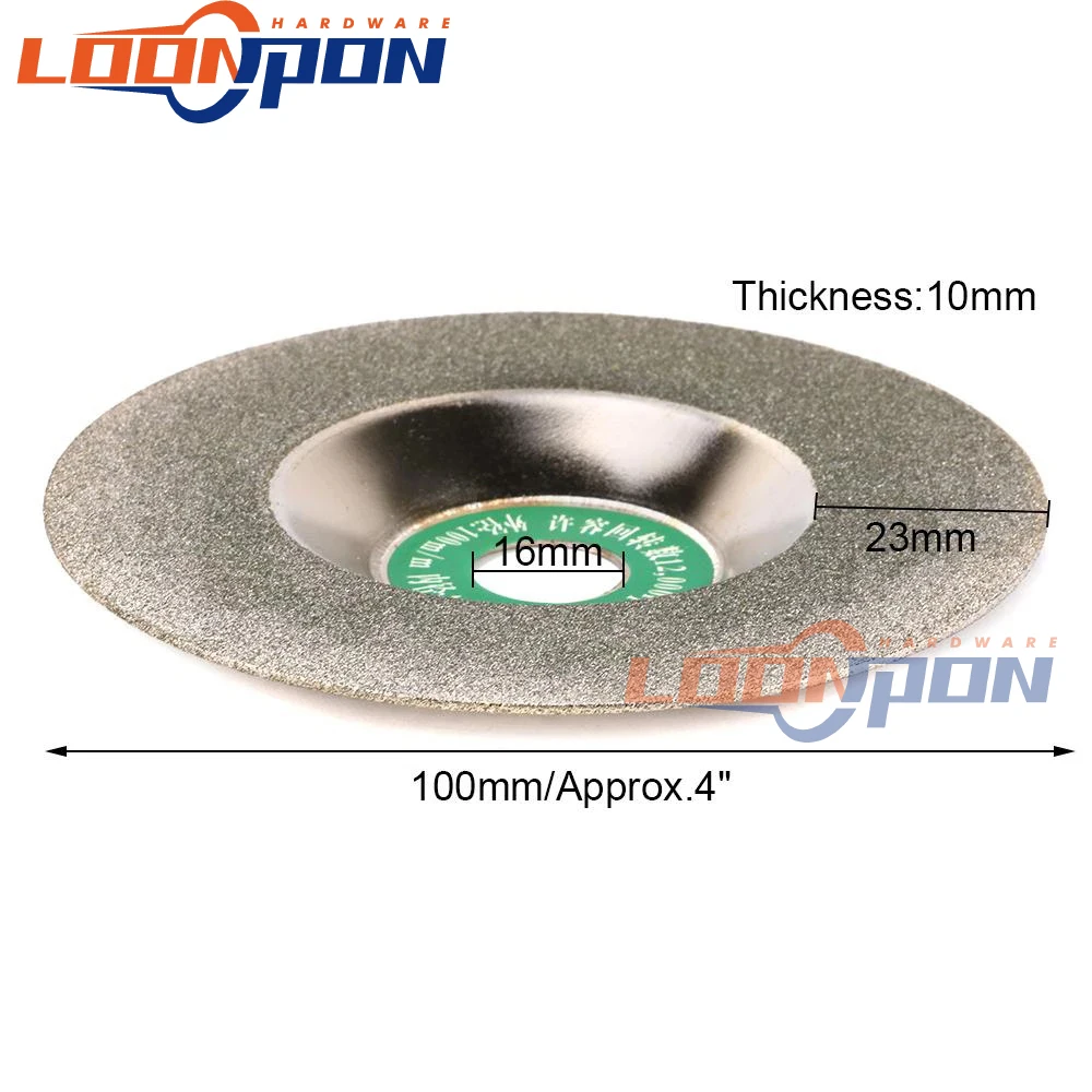 Diamant Schleifen Disc 100mm Schüssel Typ Cut Off Discs Rad Glas Cuttering Sägeblätter Dreh Schleif Werkzeuge 50/150 #2 teile/satz