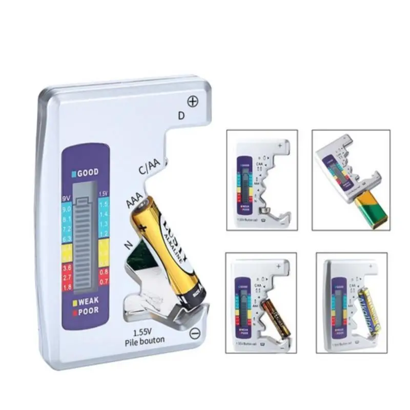 الرقمية جهاز اختبار بطارية شاشة الكريستال السائل C D N AA AAA 9 فولت 1.5 فولت زر خلية قدرة البطارية تحقق كاشف السعة التشخيص أداة