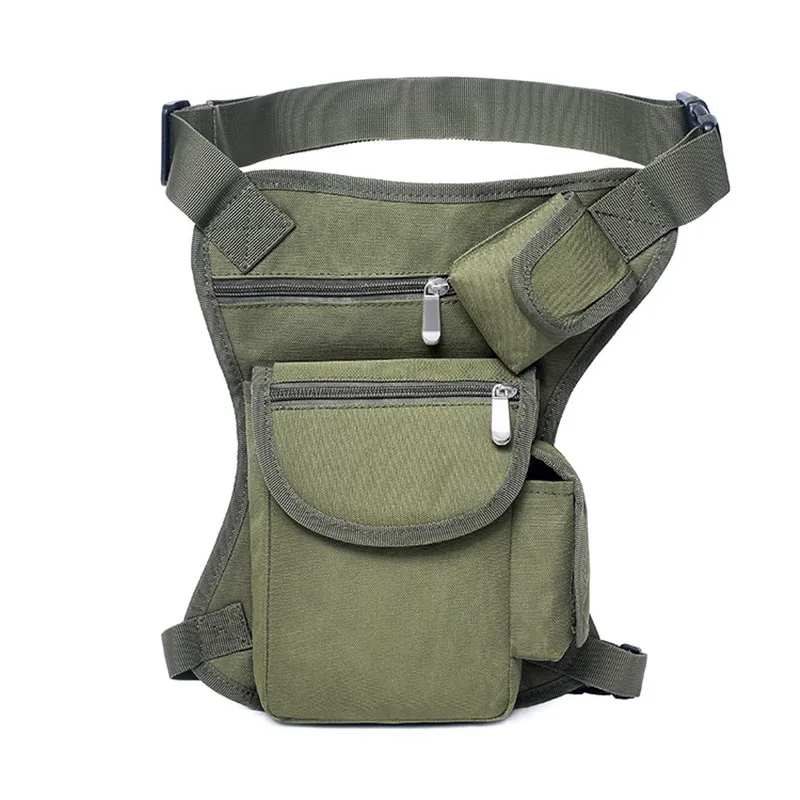 Bolsa tática masculina multifuncional, com motor, para cintura, militar, de lona, legging