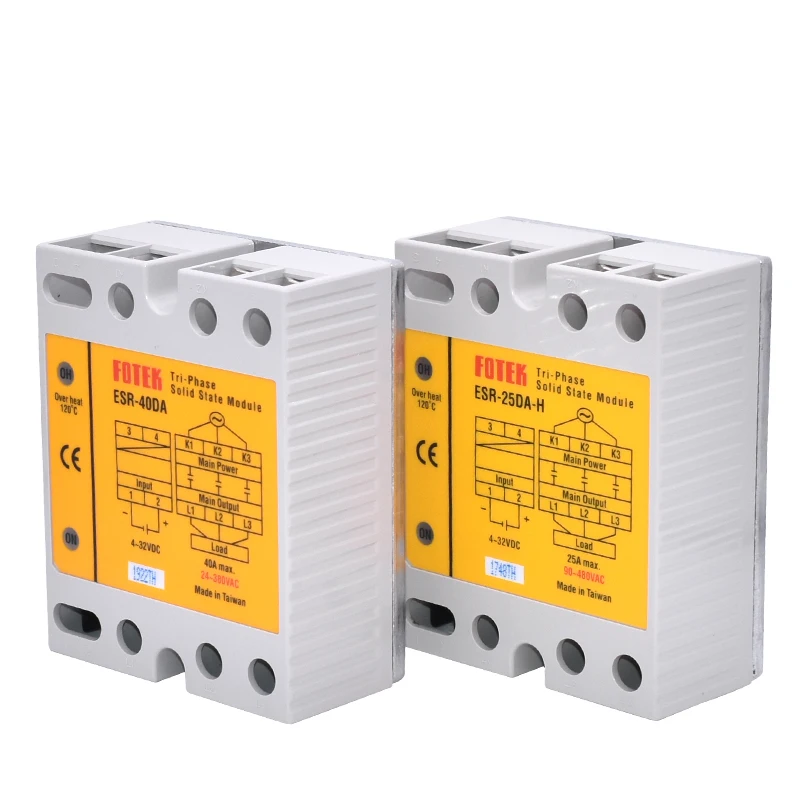 Original FOTEK ESR-40DA/25/60/80/100DA-H three-phase solid state relay module ESR-25DA ESR-40DA ESR-60DA ESR-80DA ESR-100DA ESR-