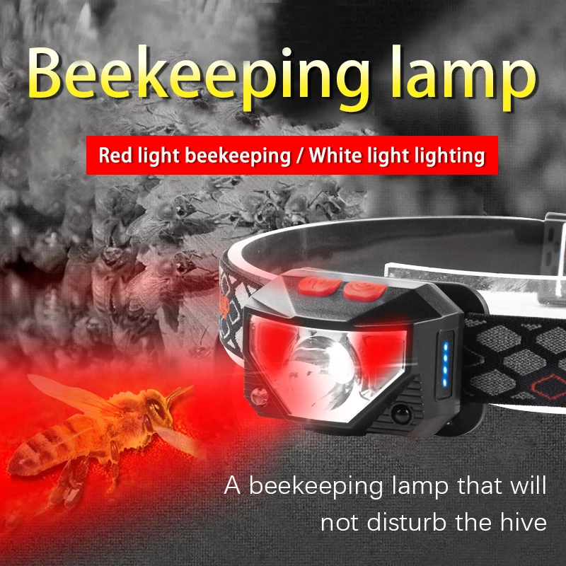 

Jujingyang 6 Modes Motion Sensor Portable Mini COB LED Headlight USB Rechargeable Camping Headlight Fishing Headlight Beekeeping