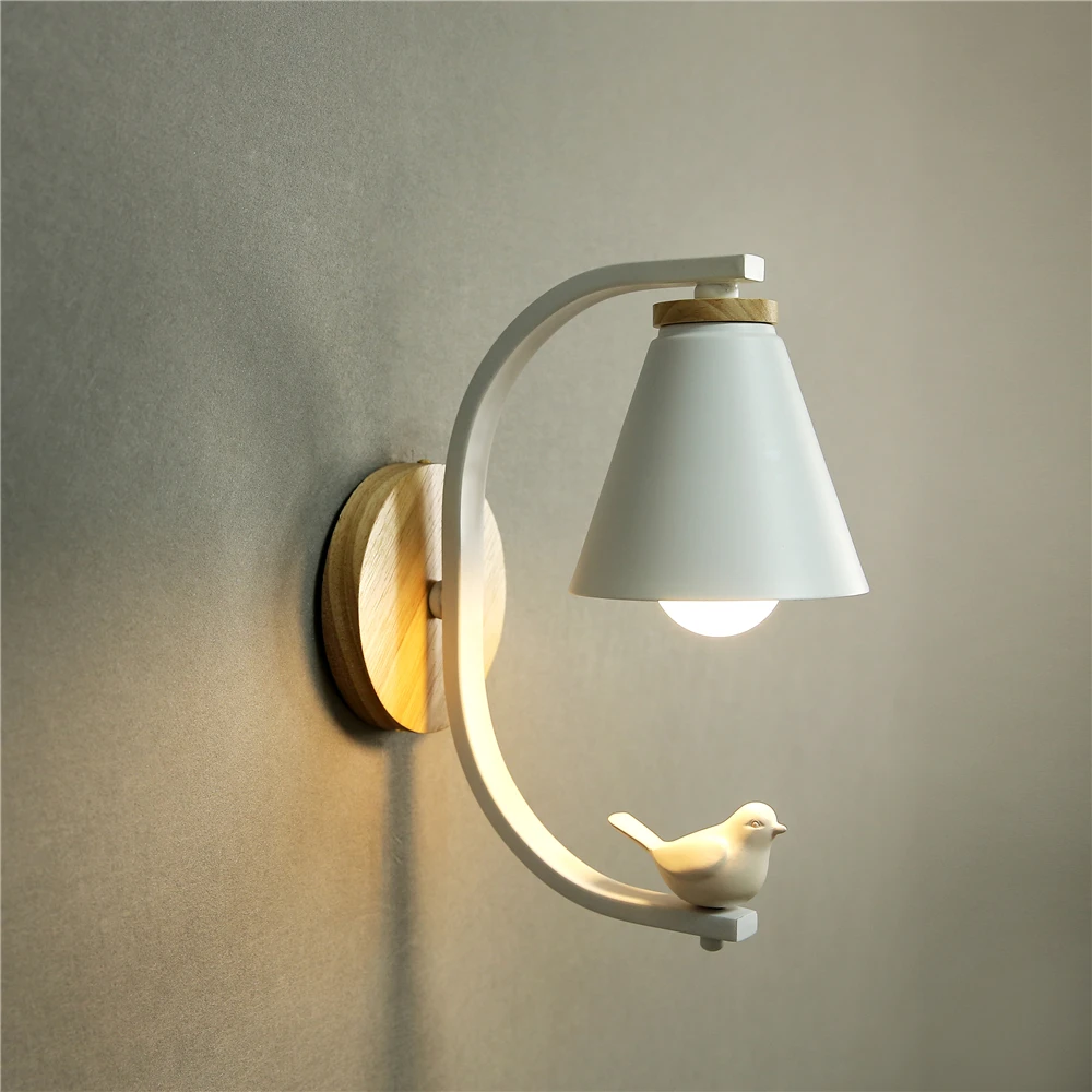 

nordic Bird wall lamp bedroom lamps bed lights For Postmodern indoor lighting Living Room home deco Corridor Wall light fixtures