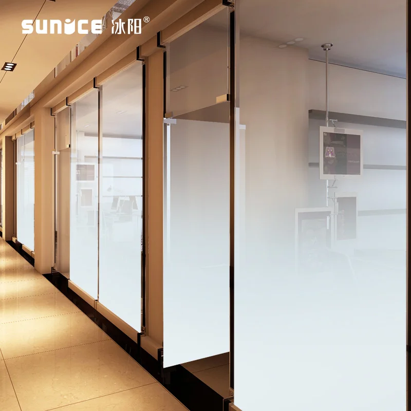 SUNICE 1.52*2m semi-privacy One Way Gradient Window Film biała, w kropki szkło odcień drzwi szklane naklejki dekoracyjne samoprzylepna folia klejąca