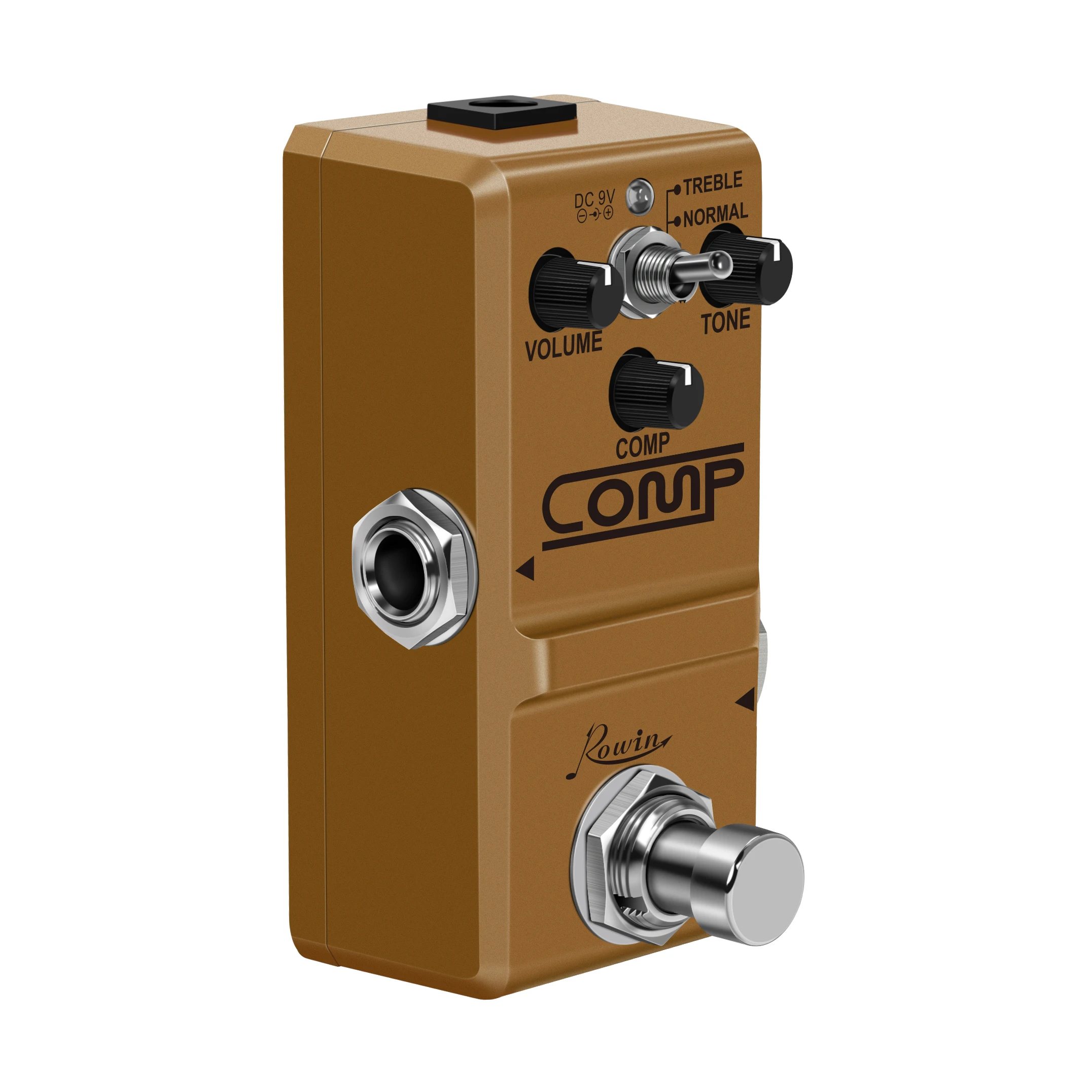 Rowin pedal de efeito de guitarra compressor pedal baixo comp efeito de compressão true bypass cp333 dourado drop ship suportado