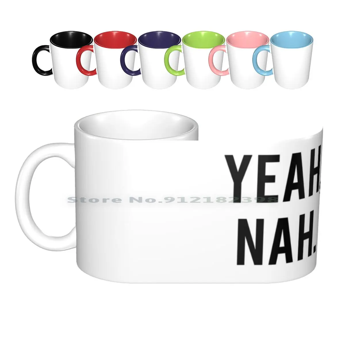 Yeah , Nah. Ceramic Mugs Coffee Cups Milk Tea Mug Yeah Nah Yeah Nah Australian Australia Big Lez Mike Nolan Creative Trending