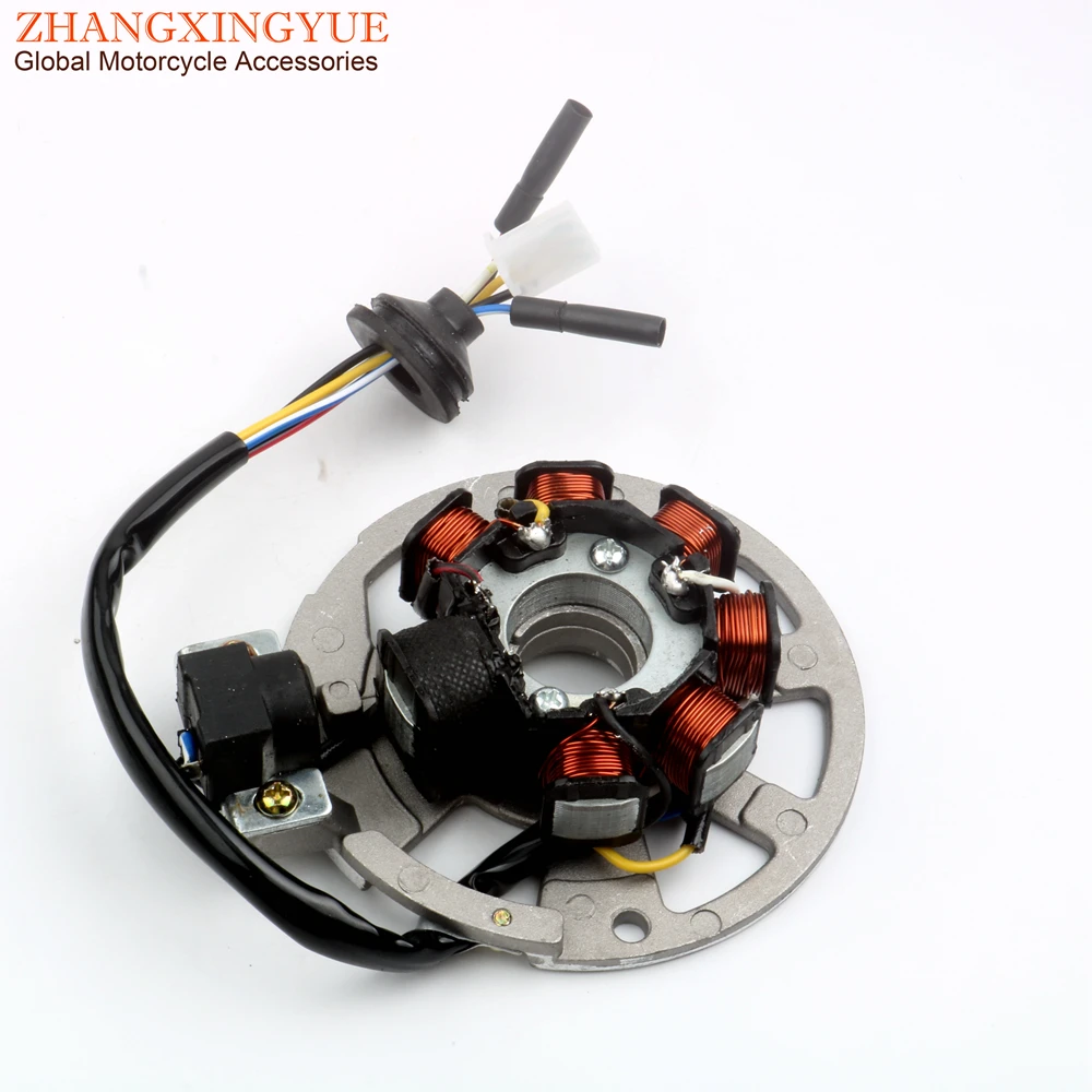 7 coil 6 wire Scooter Coil Magneto Stator for Longjia LJ50QT-F LJ50QT-K 50cc AC 2 stroke 1PE40QMB