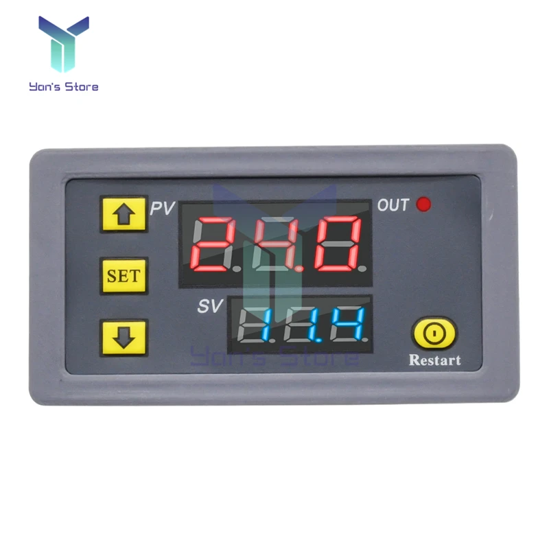 T3231 110V 220V 12V 24V Digital Time Delay Relay LED Display Cycle Timer Control Switch Adjustable New Timing Time Delay Switch