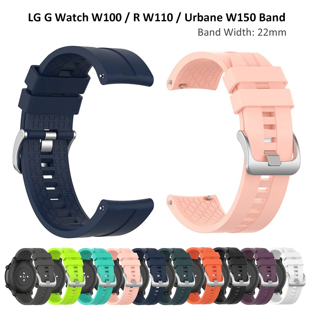 

22mm Watchband Galaxy 46mm Band Strap for LG G Watch W100/ R W110/ Urbane W150 Silicone Wristband Quick Release