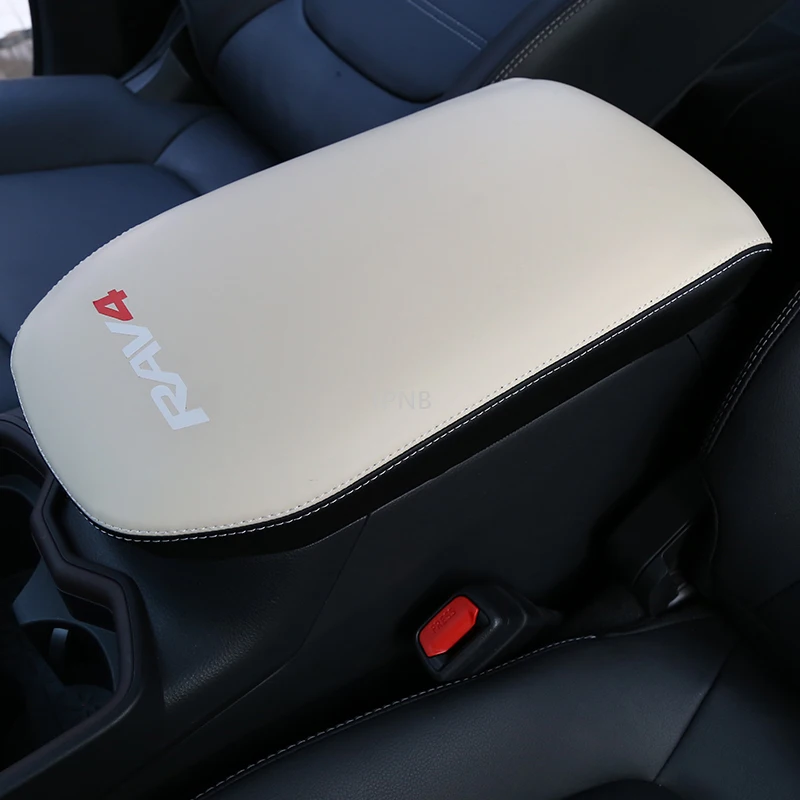 For Toyota RAV4 2019 2020 XA50 Genuine Leather Armrest Box Cover Accessories