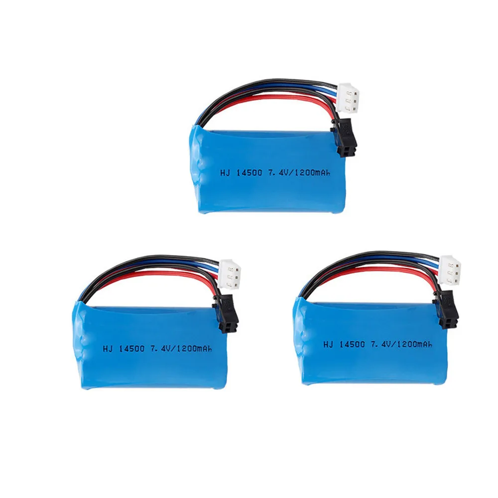 7.4V 1200mAh Li-ion Battery 14500 for Electric Toys Water Bullet Gun Spare Parts 2s 7.4v Battery 1pcs to 3pcs