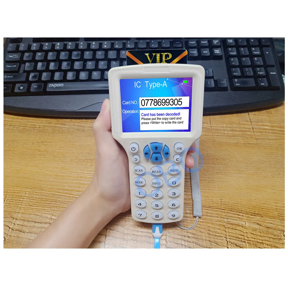 RFID Duplicator 125KHz Key Card Copier RFID Super Featured Smart Card Reader 13.56MHz Encrypted Programmer USB UID / T5577